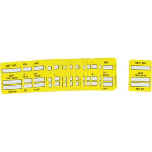 BRADY MIC-MTIGP Y Microtag(r) Inspection Insert Yellow/black - Pack Of 100 | AC9EZA 3GAN4