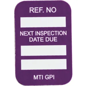 BRADY MIC-MTIGPI P Microtag(r) Inspection Insert Vinyl - Pack Of 100 | AC9EZC 3GAN8