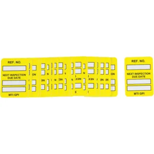 BRADY MIC-MTIGPI Y Microtag(r) Inspection Insert Black/yellow - Pack Of 100 | AC9EZE 3GAP2