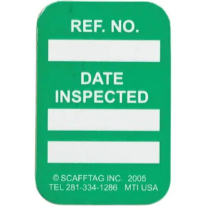 BRADY MIC-MTIUSA G Microtag(r) Inspected Insert White/green - Pack Of 100 | AC9EZF 3GAP4