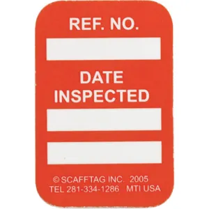 BRADY MIC-MTIUSA O Microtag(r) Inspected Insert White/orange - Pack Of 100 | AC9EZG 3GAP5