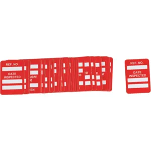 BRADY MIC-MTIUSA R Microtag(r) Inspected Insert White/red - Pack Of 100 | AC9EZH 3GAP7