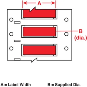 BRADY PS-125-2-RD Wire Marking Sleeves Red 2 Inch Width | AG9VJA 22MY82