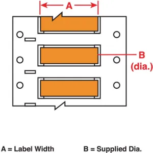 BRADY 3PS-500-2-OR Wire Marking Sleeves 2 Inch Width 0.851 Inch Length | AH3DCV 31EA06
