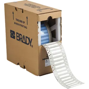 BRADY PS-187-2-WT Label 2 Inch Width 1 Inch Length Polyolefin | AC3JMZ 2TYP1