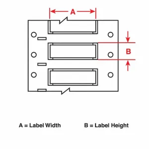 BRADY PSHT-500-175-WT Precut Label Roll, 12 45/64 mm x 25 13/32 mm, Polyvinylidene Fluoride, White | CP6ERD 34CH79