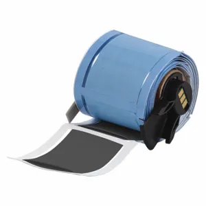 BRADY PSPT-1000-2-BK-R Precut Label Roll, 1 x 2 Inch Size, Polyolefin, Black, 4 Awg To 10 Awg Wire Gauge | CP6CLK 52HK20