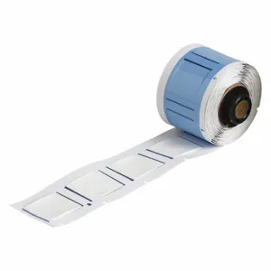 BRADY PSPT-750-1-WT Precut Label Roll, 3/4 x 1 Inch Size, Polyolefin, White, 1 Awg To 8 Awg Wire Gauge | CP6DCD 34CH86