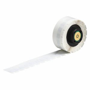 BRADY PTL-1-473 Vorgeschnittene Etikettenrolle, 1/4 x 1/4 Zoll Größe, Polyester, Weiß, 750 Etiketten pro Rolle | CP2KBP 4VR07