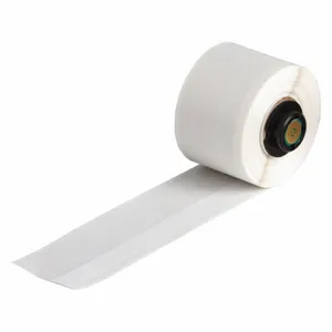 BRADY PTL-106-427 Continuous Label Roll, 1 1/2 Inch X 50 Ft, Vinyl, Black On White | CV2QWA 34CH87