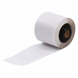 BRADY PTL-157-427 Precut Label Roll, 2 1/2 x 1 1/2 Inch Size, Vinyl, Black On White | CV2QXF 3PYA1