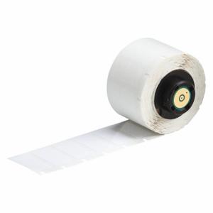 BRADY PTL-17-422 Vorgeschnittene Etikettenrolle, 1/2 x 1 Zoll Größe, Polyester, Weiß, 500 Etiketten | CP2JXW 3PYL4