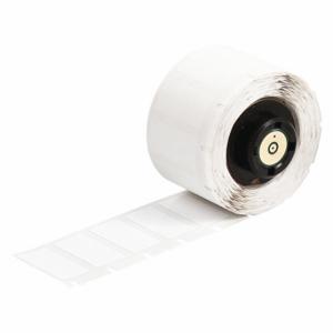 BRADY PTL-17-483 Precut Label Roll, 1/2 x 1 Inch Size, Polyester, White, 500 Labels, 0.004 Inch Label Thick | CP2JXZ 3PYC6