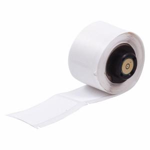 BRADY PTL-20-489 Precut Label Roll, 2 x 1 Inch Size, Polyester, White, 100 Labels, 0.005 Inch Label Thick | CP2KEN 3PYP6