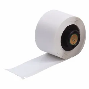 BRADY PTL-22-423 Precut Label Roll, 1 x 3 Inch Size, Halogen Free Polyester, White, 100 Labels | CP2JVZ 3PYH9