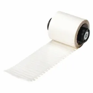 BRADY PTL-27-423 Precut Label Roll, 1/8 x 1 1/2 Inch Size, Halogen Free Polyester, White, 750 Labels | CP2KCT 4VR66