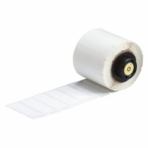 BRADY PTL-29-459 Vorgeschnittene Etikettenrolle, 1/2 x 1 1/2 Zoll Größe, Polyester, Weiß, 500 Etiketten | CP2JXM 4VR84
