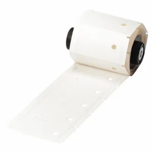 BRADY PTL-36-109 Precut Tag Roll, 1 1/8 x 1 3/4 Inch Size, Polyethylene, White, Outdoor, 250 Tags Per Roll | CP2LCQ 4VT16