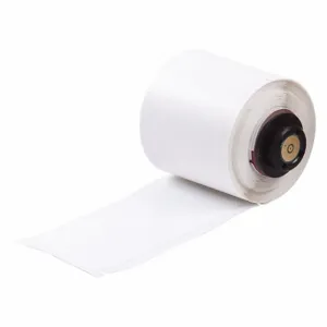 BRADY PTL-38-422 Precut Label Roll, 1 29/32 x 4 Inch Size, Polyester, White, 100 Labels | CP2LJN 3PYL5