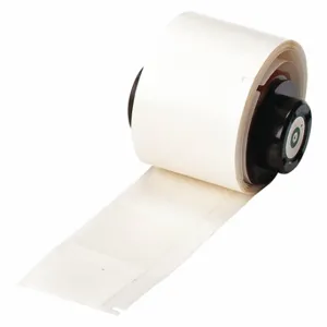 BRADY PTL-64-427 Precut Label Roll, 3 3/8 x 1 Inch Size, Vinyl, Black On White | CV2QXV 3PXZ2