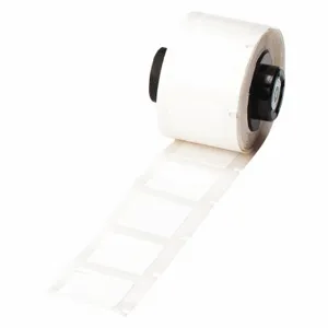 BRADY PTL-97-488 Precut Label Roll, 29/32 x 29/32 Inch Size, Cryogenic Autoclavable Polyester, White | CP2KEZ 3LKH5