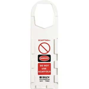 BRADY SCAF-STH132 Danger Tag 11-3/4 x 3-1/2 Inch Plastic - Pack Of 10 | AC9EYM 3GAL7