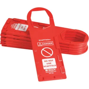 BRADY SCAF-STH146 Danger Tag 11-3/4 x 3-1/2 Inch White/red - Pack Of 10 | AC9EYN 3GAL8