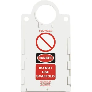 BRADY SCAF2-STHUSA Scafftag(r) Ii Holder 11-1/2 x 6 Inch - Pack Of 10 | AC9EYT 3GAM3