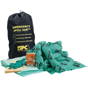 BRADY SPC ABSORBENTS SKH-SAK Spill Kit 9 Gallon Hazmat | AA7DRT 15U868