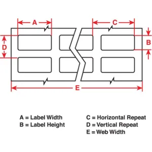 BRADY THT-1-423-10 Label 3/4 Inch Width Polyester White | AC3JNP 2TYR6