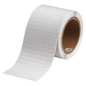 BRADY THT-1-719-10 Precut Label Roll, 1/4 Inch X 3/4 Inch, Polyimide, White, 10000 Labels Per Roll, Rectangle | CP2KAZ 20XX20