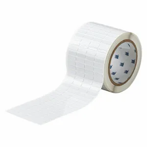 BRADY THT-1-727-10 Precut Label Roll, 1/4 Inch X 3/4 Inch, 3 11/32 Inch, Polyimide, White | CP2KAT 20XX60