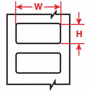 BRADY THT-258-7425-2 Precut Label Roll, Rectangle, 1 1/2 Inch X 1 3/4 Inch | CR8PHV 18DF09