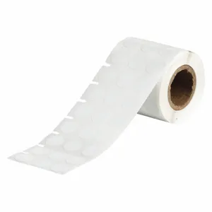 BRADY THT-144-492-1.5-SC Precut Label Roll, Circle, 1/2 x 1/2 Inch Size, Cryogenic Polyester, White | CR8PHD 56KG04