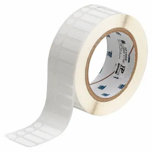 BRADY THT-249-7425-2 Precut Label Roll, Circle/Rectangle, 3/8 Inch X 1 Inch | CR8PHP 18DE05