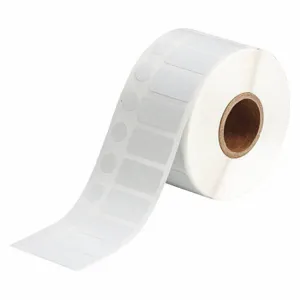 BRADY THT-250-492-1.5-SC Precut Label Roll, Circle/Rectangle, 1/2 x 1 Inch Size, Cryogenic Polyester, White | CR8PHM 56KF95