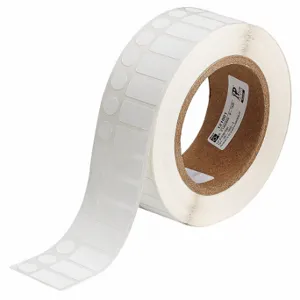 BRADY THT-251-7425-2 Precut Label Roll, Circle/Rectangle, 1/2 Inch X 1 Inch | CR8PHH 18DE06