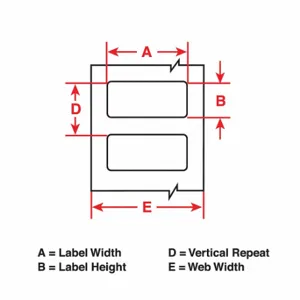 BRADY THT-17-498-3 Precut Label Roll, 1 x 2 Inch Size, 2 13/64 Inch Size, Vinyl, White, 3000 Labels | CP2JVF 22MY14