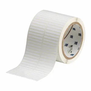 BRADY THT-28-423-10 Precut Label Roll, 1/8 x 1 1/2 Inch Size, 3 11/32 Inch Size, Halogen Free Polyester, White | CP2KCR 22MX80