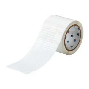 BRADY THT-41-423-10 Precut Label Roll, 1/8 x 1 Inch Size, 3 11/32 Inch Size, Halogen Free Polyester, White, 10 | CP2LUH 22MX82