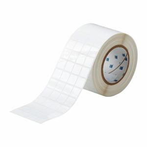 BRADY THT-50-423-10 Precut Label Roll, 3/4 x 3/4 Inch Size, 3 11/32 Inch Size, Halogen Free Polyester, White | CP2KHA 22MX75