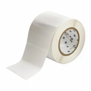 BRADY THT-55-423-1 Precut Label Roll, 2 x 4 Inch Size, 4 13/64 Inch Size, Halogen Free Polyester, White, 1 | CP2KER 22MX58