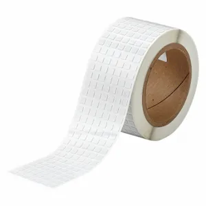 BRADY THT-70-718-20 Precut Label Roll, 1/4 Inch X 1/4 Inch, Polyimide, White, 20000 Labels Per Roll, Square | CP2JZV 20XX50