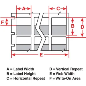 BRADY THT-9-427-10 Label White/translucent 1 Inch Width Vinyl - Pack Of 2 | AC3JPL 2TYU8