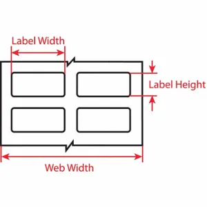 BRADY THT-88-492-5 Precut Label Roll, Rectangle, 3/4 Inch X 1 Inch, Polyester, White, 8.0 Ml Vial/Tube Size | CR8QFG 18DU49