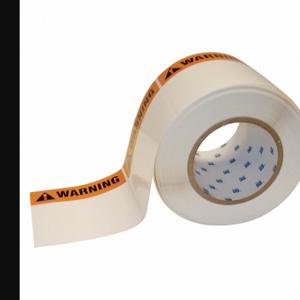 BRADY THTEL-161-483-1-WA Vorgeschnittene Etikettenrolle, Warnung, Warnkopf, 4 Zoll x 4 Zoll, Polyester, Weiß, 500 Etiketten | CP2LCC 13K849