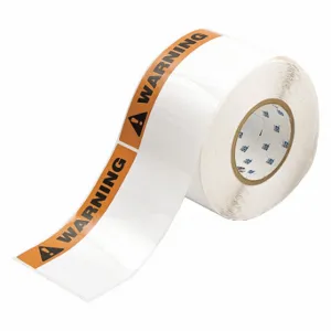 BRADY THTEL-25-483-1-WA Precut Label Roll, Warning, Warning Header, 4 Inch X 6 Inch, Polyester, White, 500 Labels | CP2LCD 13K851