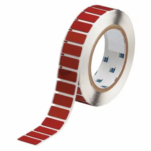 BRADY THTEP-171-593-.5RD Precut Label Roll, No Precut Hole, 31/64 x 1 1/16 Inch Size, Polyester, Red | CP2KWL 2UPK1