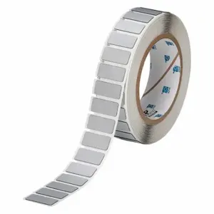 BRADY THTEP-171-593-.5SL Precut Label Roll, No Precut Hole, 31/64 x 1 1/16 Inch Size, Polyester, Silver | CP2KWM 2UPK4