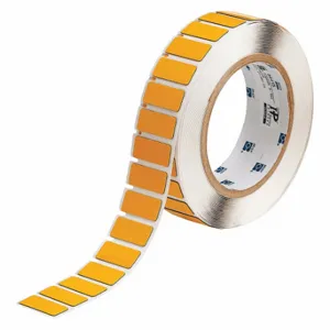 BRADY THTEP-171-593-.5YL Precut Label Roll, No Precut Hole, 31/64 x 1 1/16 Inch Size, Polyester, Yellow | CP2KWR 2UPK2